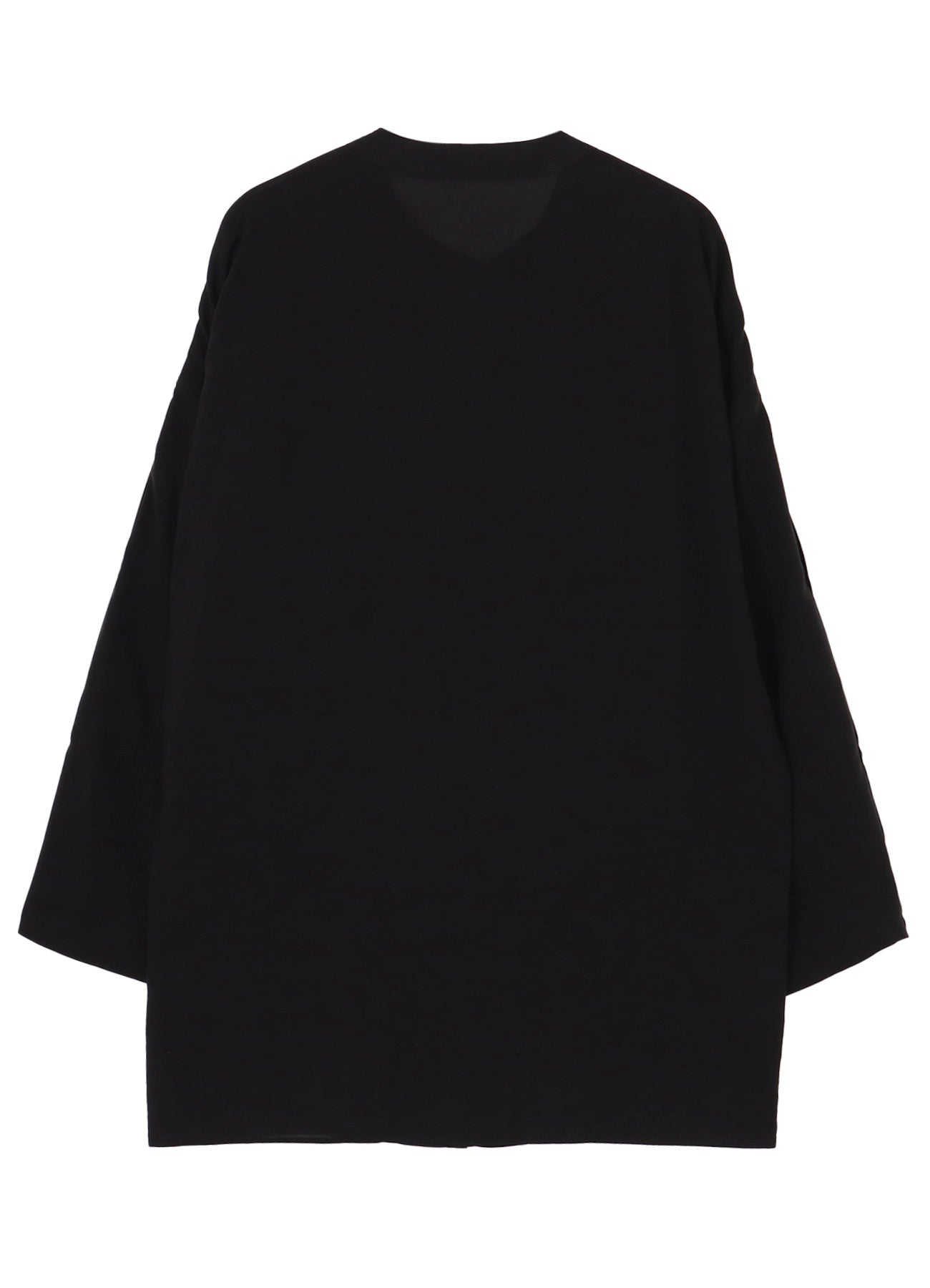 CELLULOSE LAWN COLLARLESS BLOUSE