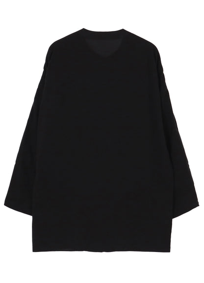 CELLULOSE LAWN COLLARLESS BLOUSE
