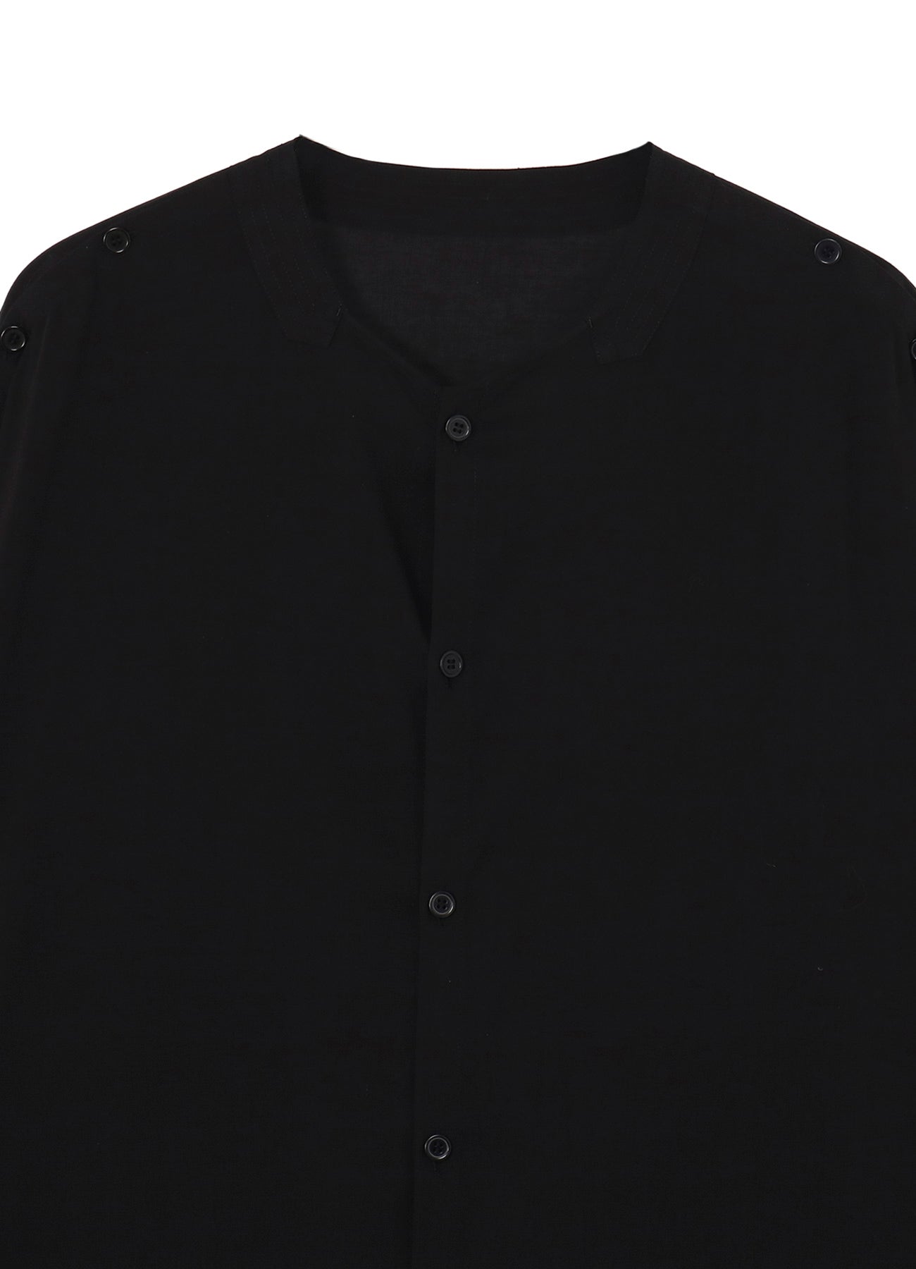 CELLULOSE LAWN COLLARLESS BLOUSE