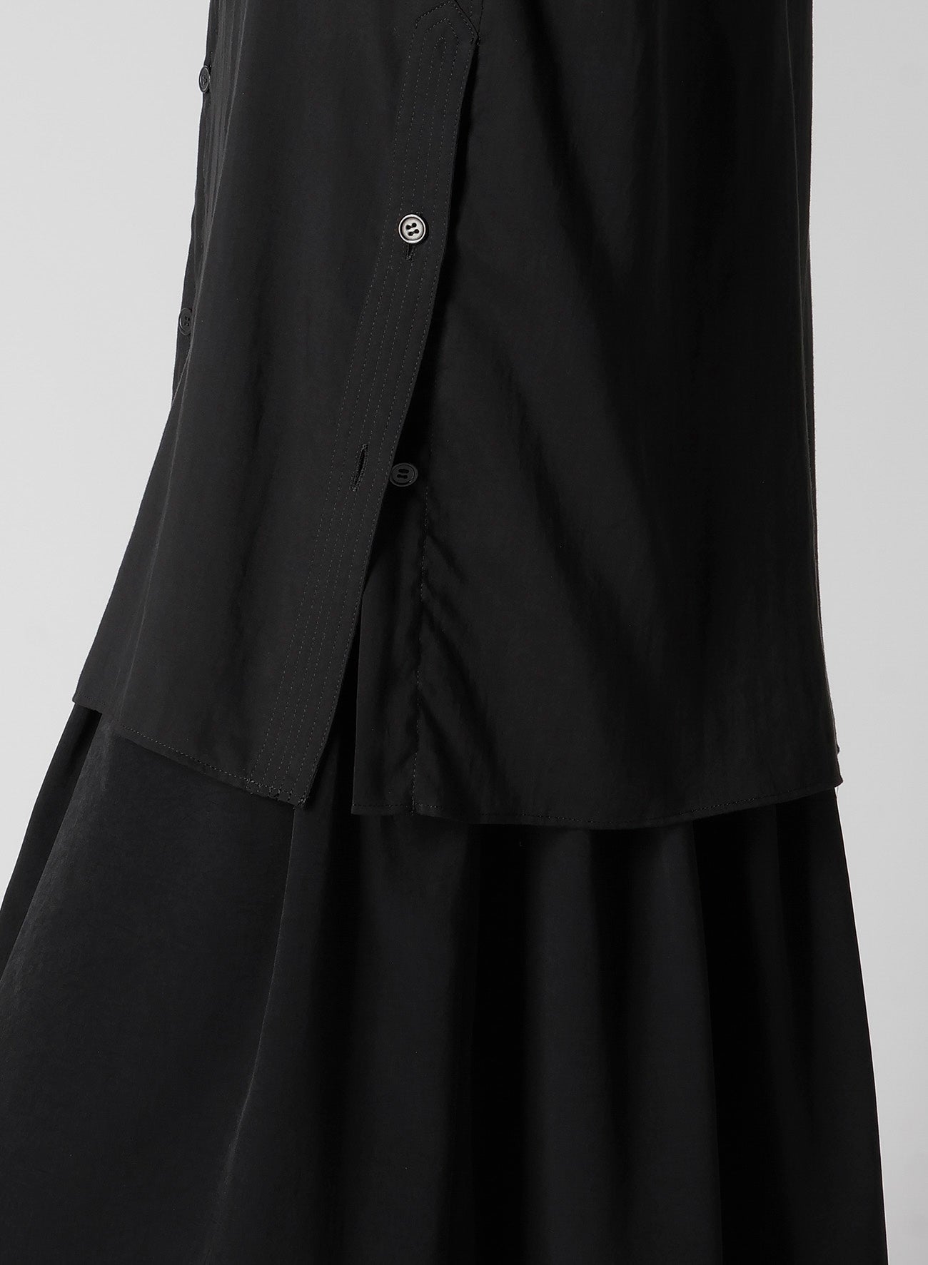 CELLULOSE LAWN COLLARLESS BLOUSE
