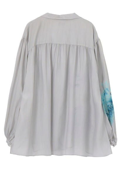 <PIECE UNIQUE/AOYAMA>SEA MOTIF FRILLED GATHER BLOUSE