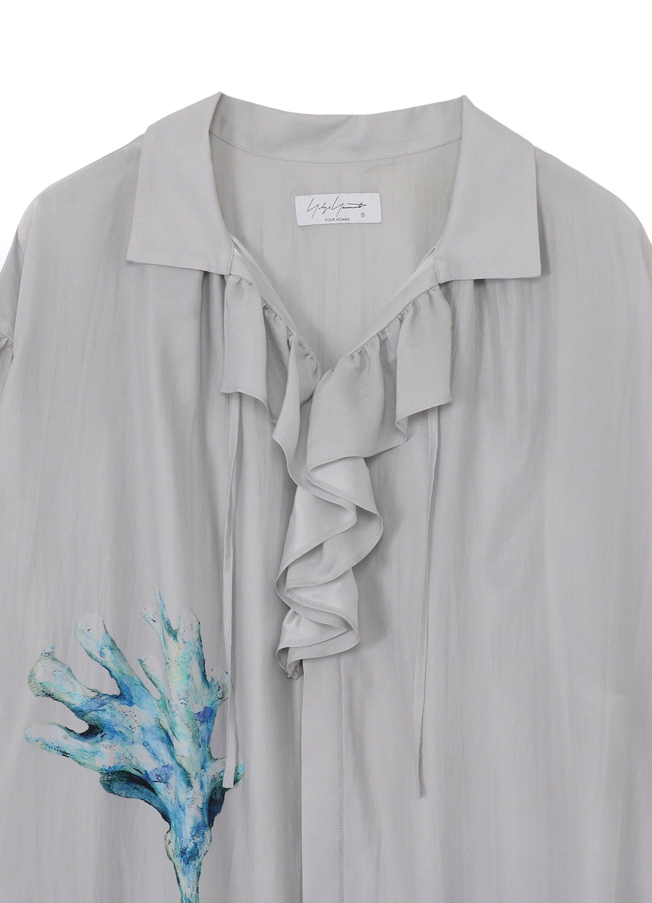 <PIECE UNIQUE/AOYAMA>SEA MOTIF FRILLED GATHER BLOUSE