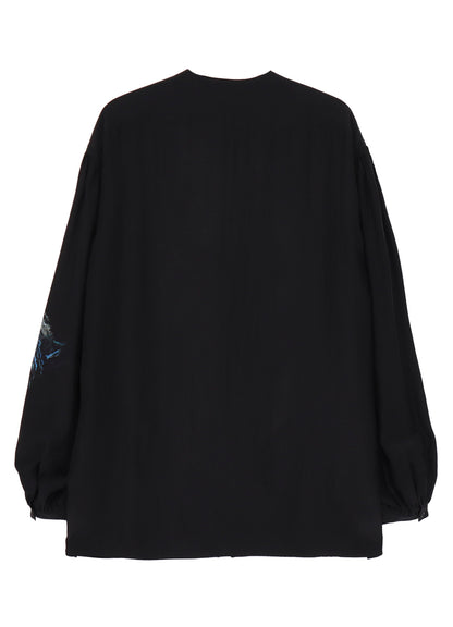 <PIECE UNIQUE/AOYAMA>CORAL MESSAGE  PRINTED BLOUSE
