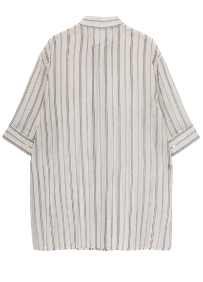 KHADI STRIPE SHORT SLEEVE BLOUSE