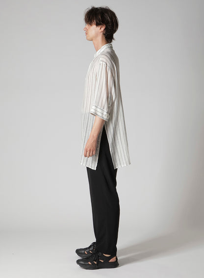 KHADI STRIPE SHORT SLEEVE BLOUSE