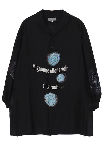 SEA MOTIF SCARF COLLAR BLOUSE