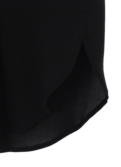 CELLULOSE LAWN PIN TUCK SHORT SLEEVE BLOUSE