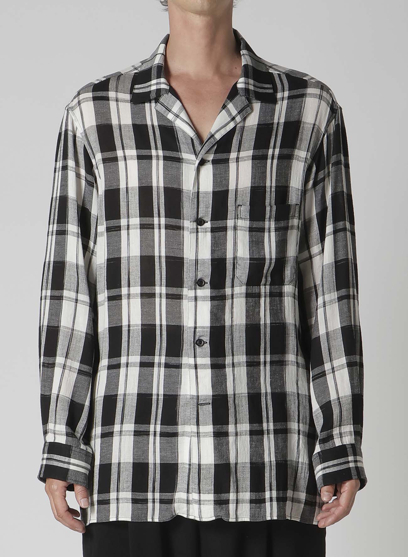 KHADI PLAID LONG SLEEVE BLOUSE