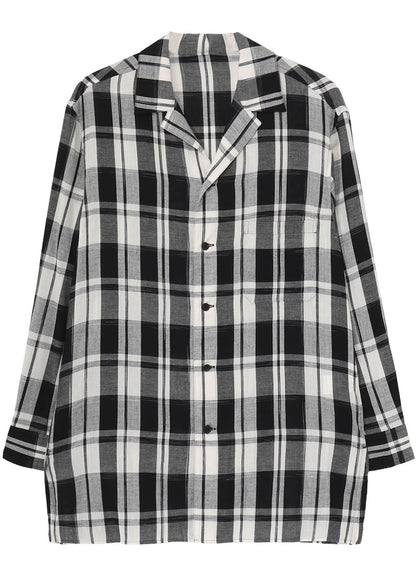 KHADI PLAID LONG SLEEVE BLOUSE