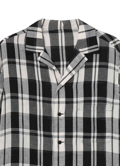 KHADI PLAID LONG SLEEVE BLOUSE