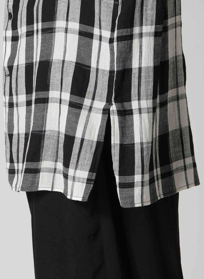 KHADI PLAID LONG SLEEVE BLOUSE