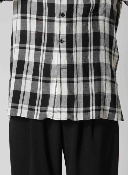 KHADI PLAID LONG SLEEVE BLOUSE