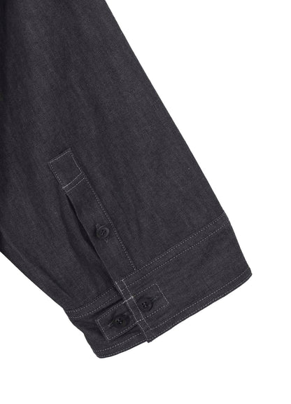<PIECE UNIQUE/AOYAMA>5.5OZ GREY DENIM SHORT SLEEVE BLOUSE