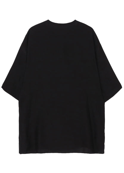 CORAL WATERCOLOR BLACK GUESSETED SHORT SLEEVE B/ BK CORAL