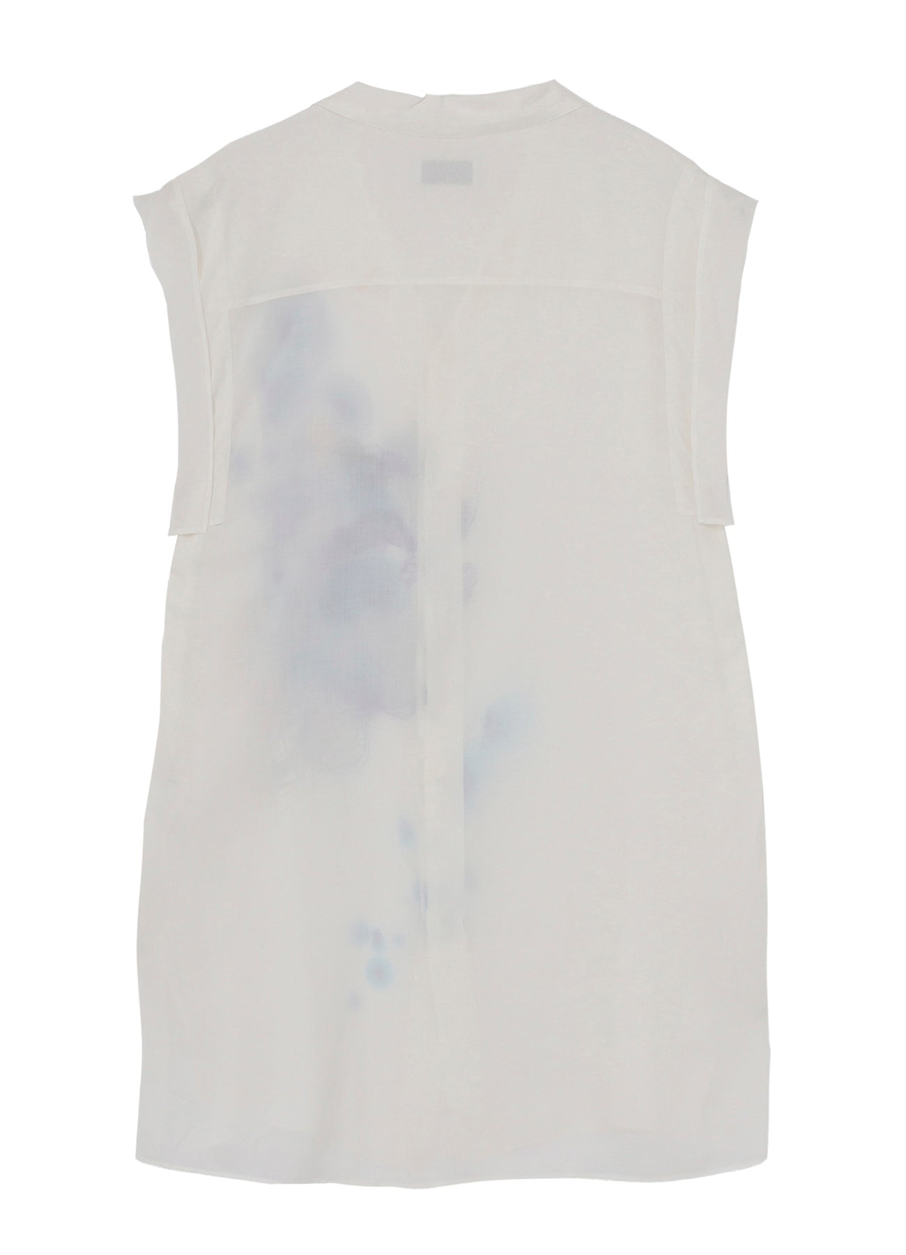 <PIECE UNIQUE/AOYAMA>WHITE CORAL OPEN COLLAR SLEEVELESS BLOUSE