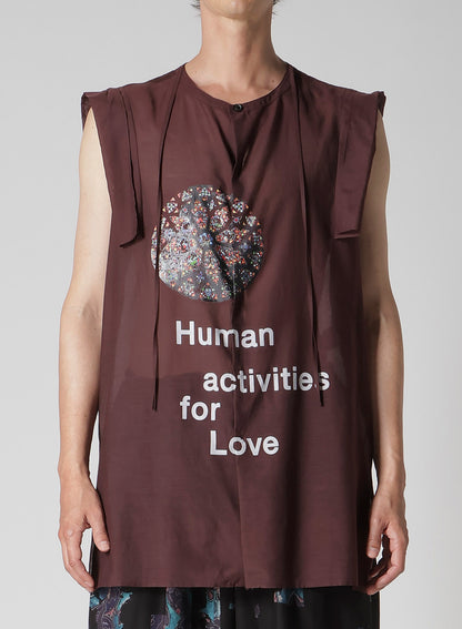 BURGUNDY HUMAN STRING COLLAR B/ HUMAN