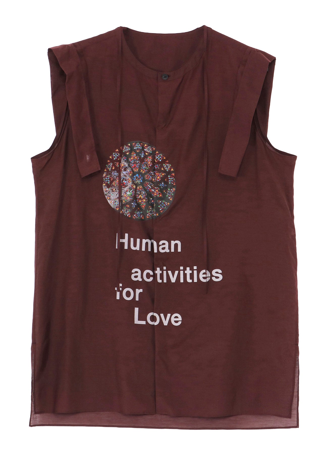 BURGUNDY HUMAN STRING COLLAR B/ HUMAN