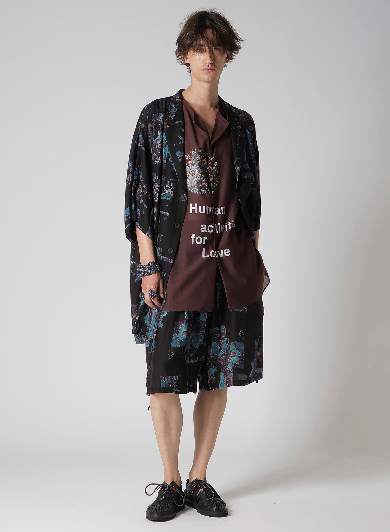 BURGUNDY HUMAN STRING COLLAR B/ HUMAN