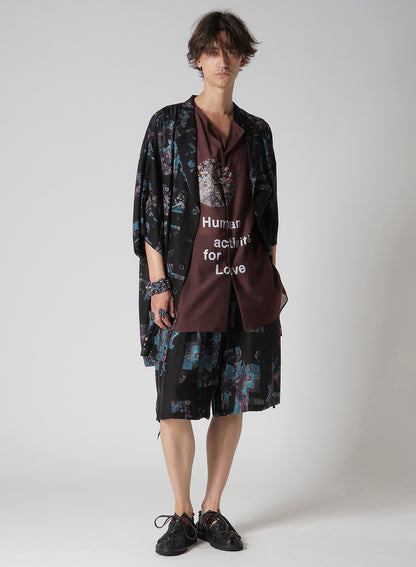 BURGUNDY HUMAN STRING COLLAR B/ HUMAN