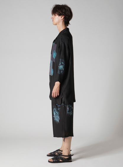 SEA CREATURE PRINTED SHOULDER OPNED BLOUSE