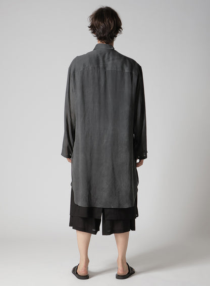 PIGMENT COATING WASH ASYMMETRIC LONG BLOUSE