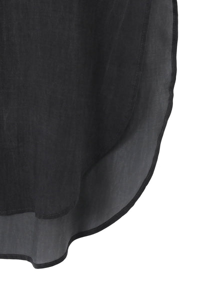 PIGMENT COATING WASH ASYMMETRIC LONG BLOUSE