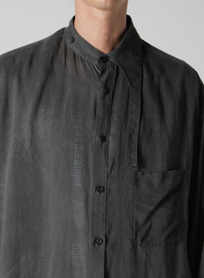 PIGMENT COATING WASH ASYMMETRIC LONG BLOUSE