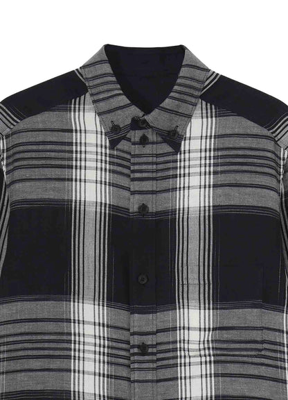 C/ HEMP PLAID BOTTUN DOWN BLOUSE