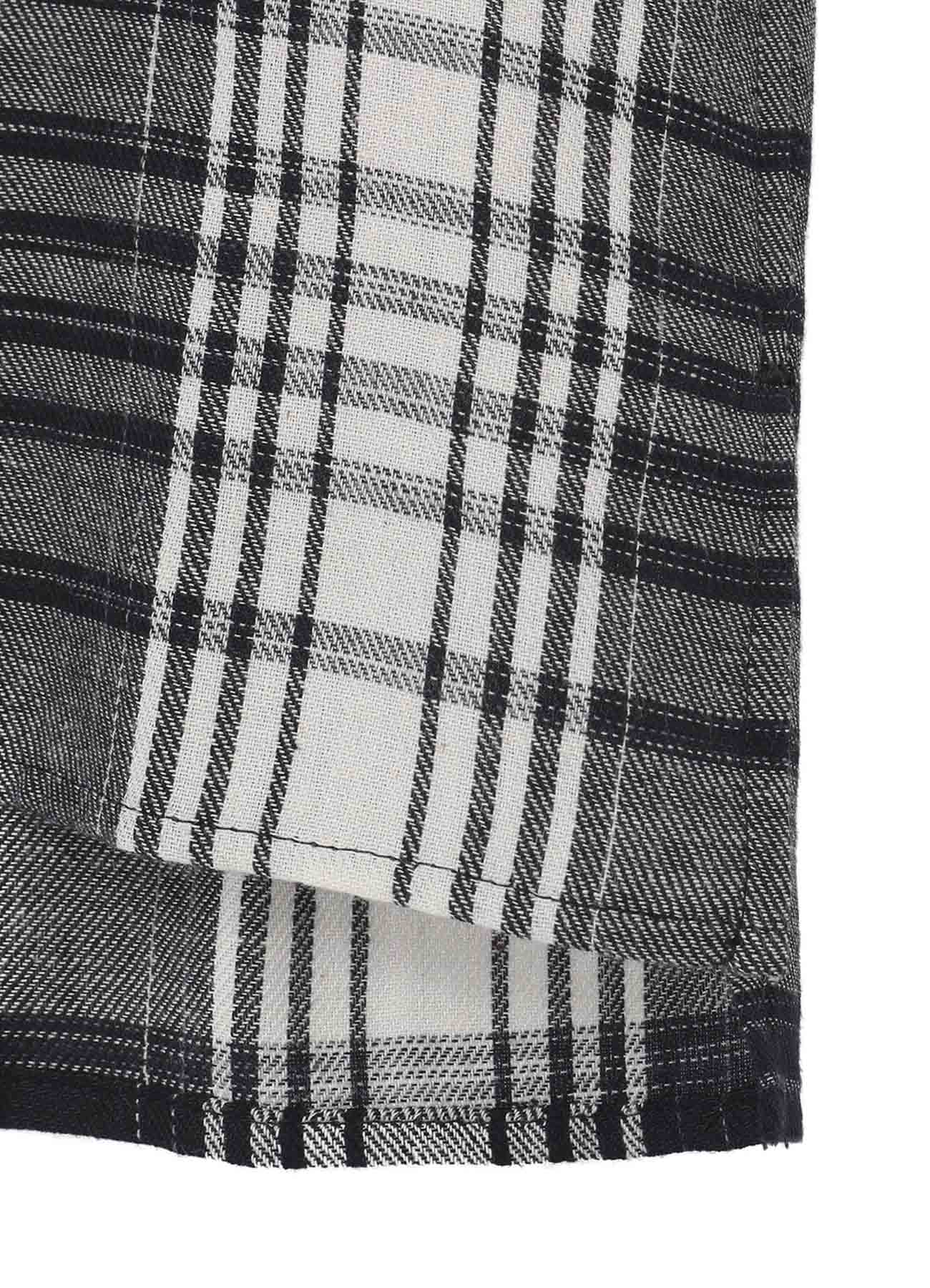 C/ HEMP PLAID BOTTUN DOWN BLOUSE