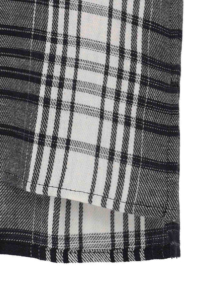 C/ HEMP PLAID BOTTUN DOWN BLOUSE
