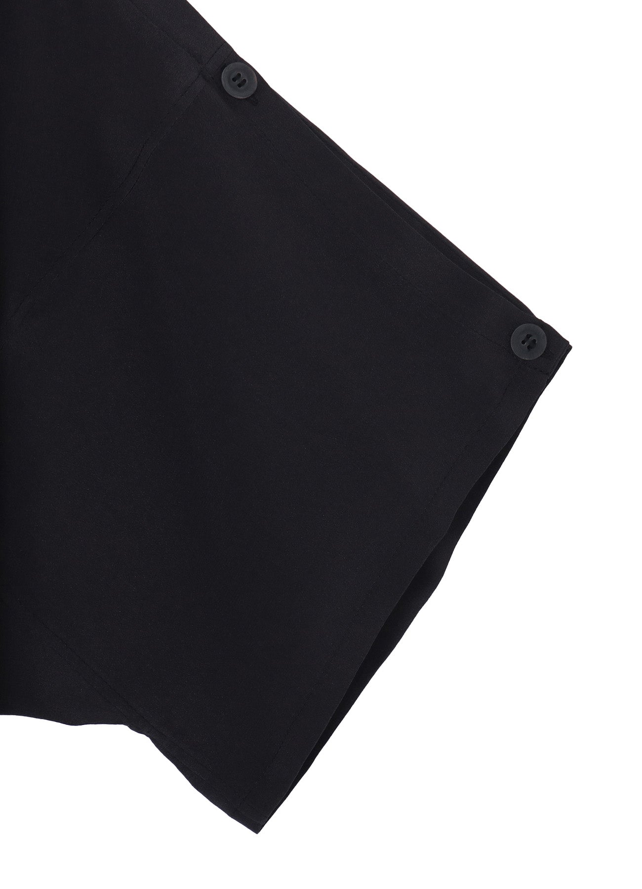 GREY/LINING COLLARLESS SHORT SLEEVE BLOUSE