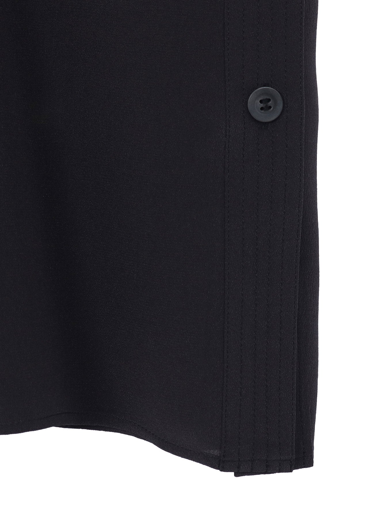 GREY/LINING COLLARLESS SHORT SLEEVE BLOUSE