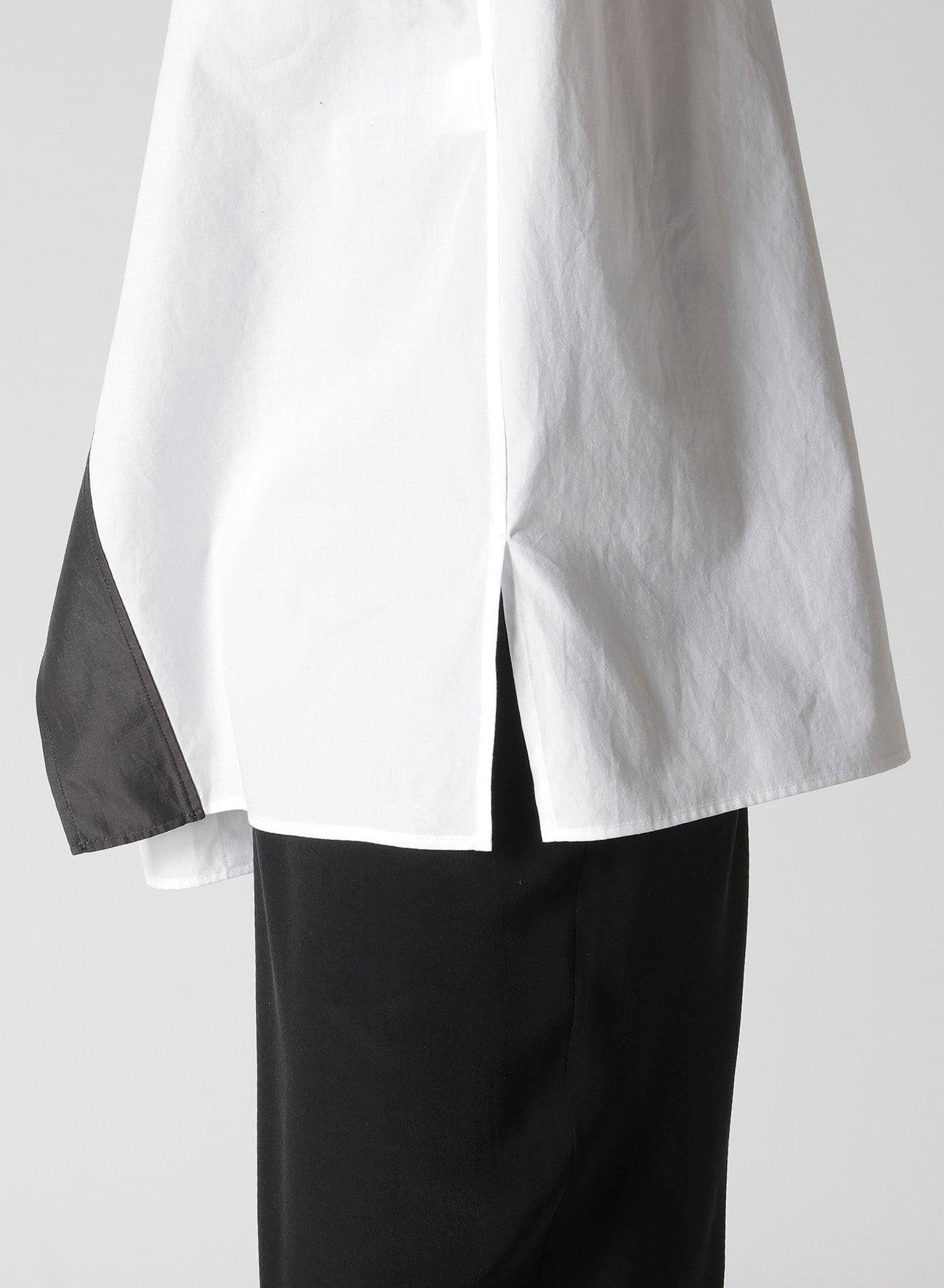 COTTON BROAD  BLACK AND WHITE ASYMMETRIC BLOUSE