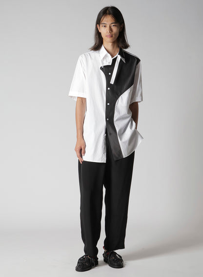 COTTON BROAD  BLACK AND WHITE ASYMMETRIC BLOUSE