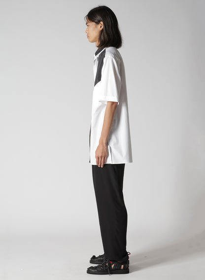 COTTON BROAD  BLACK AND WHITE ASYMMETRIC BLOUSE
