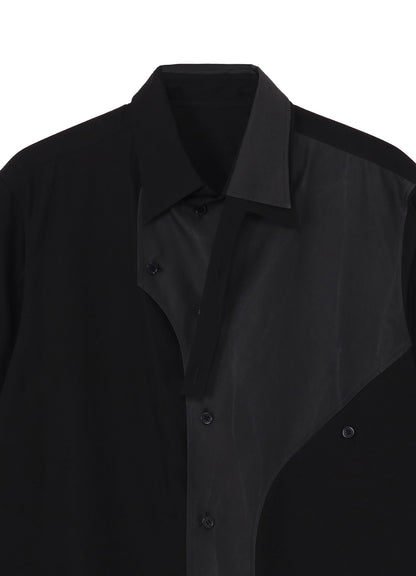 COTTON BROAD  BLACK AND WHITE ASYMMETRIC BLOUSE