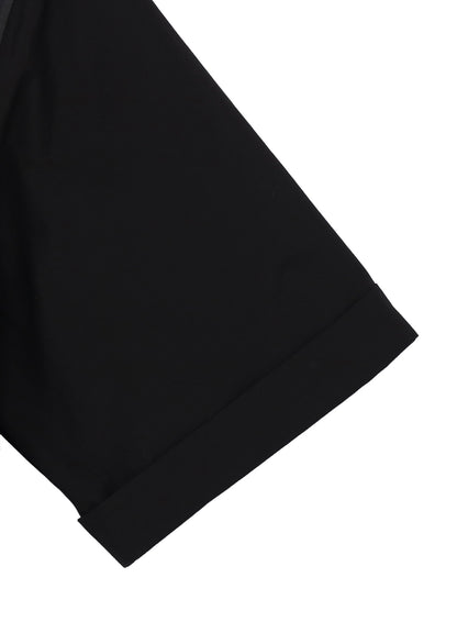 COTTON BROAD  BLACK AND WHITE ASYMMETRIC BLOUSE