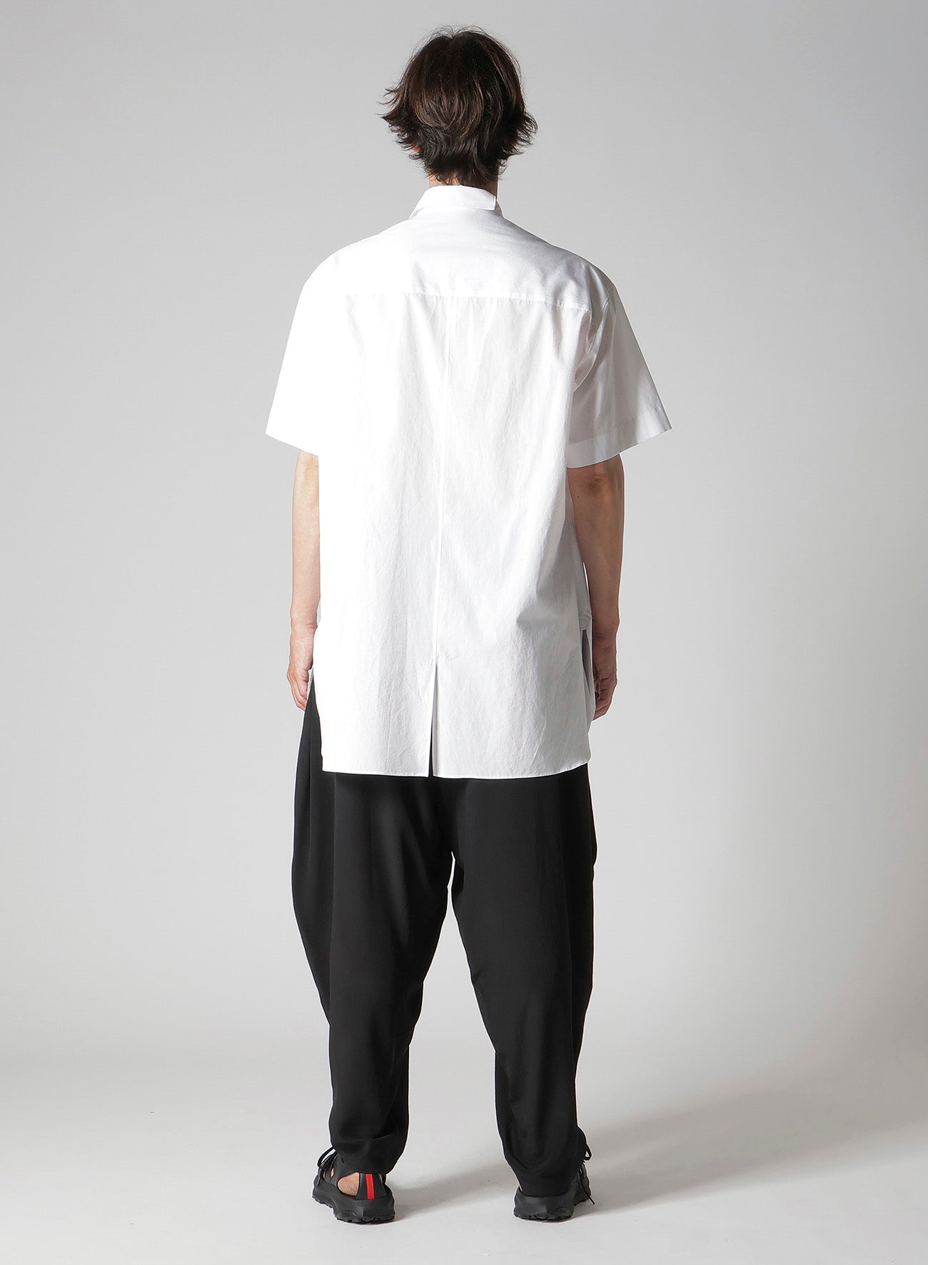 COTTON BROAD ASYMMETRIC LONG BLOUSE