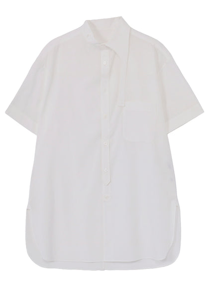 COTTON BROAD ASYMMETRIC LONG BLOUSE