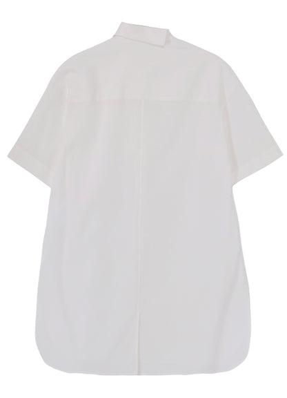 COTTON BROAD ASYMMETRIC LONG BLOUSE