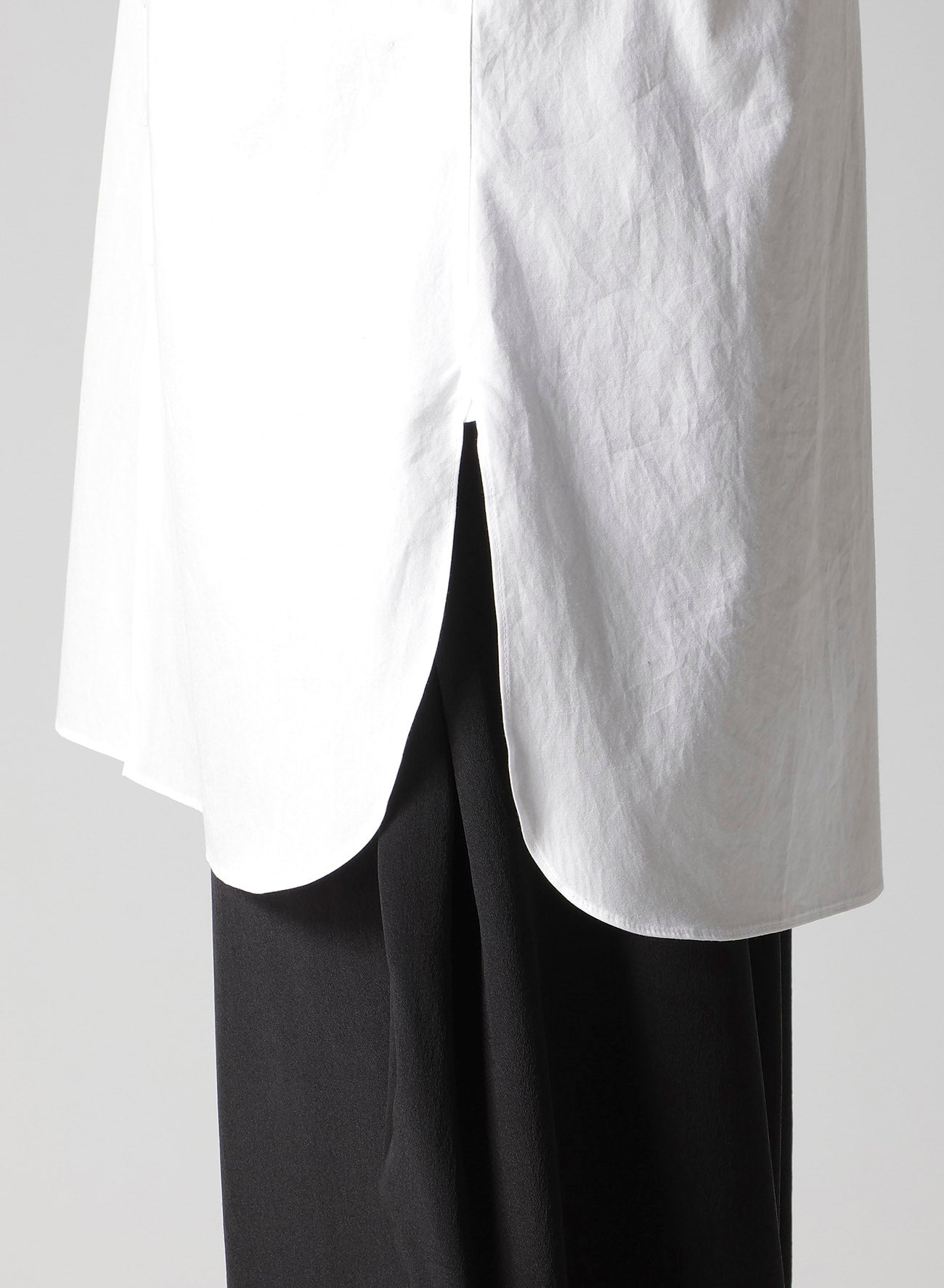 COTTON BROAD ASYMMETRIC LONG BLOUSE