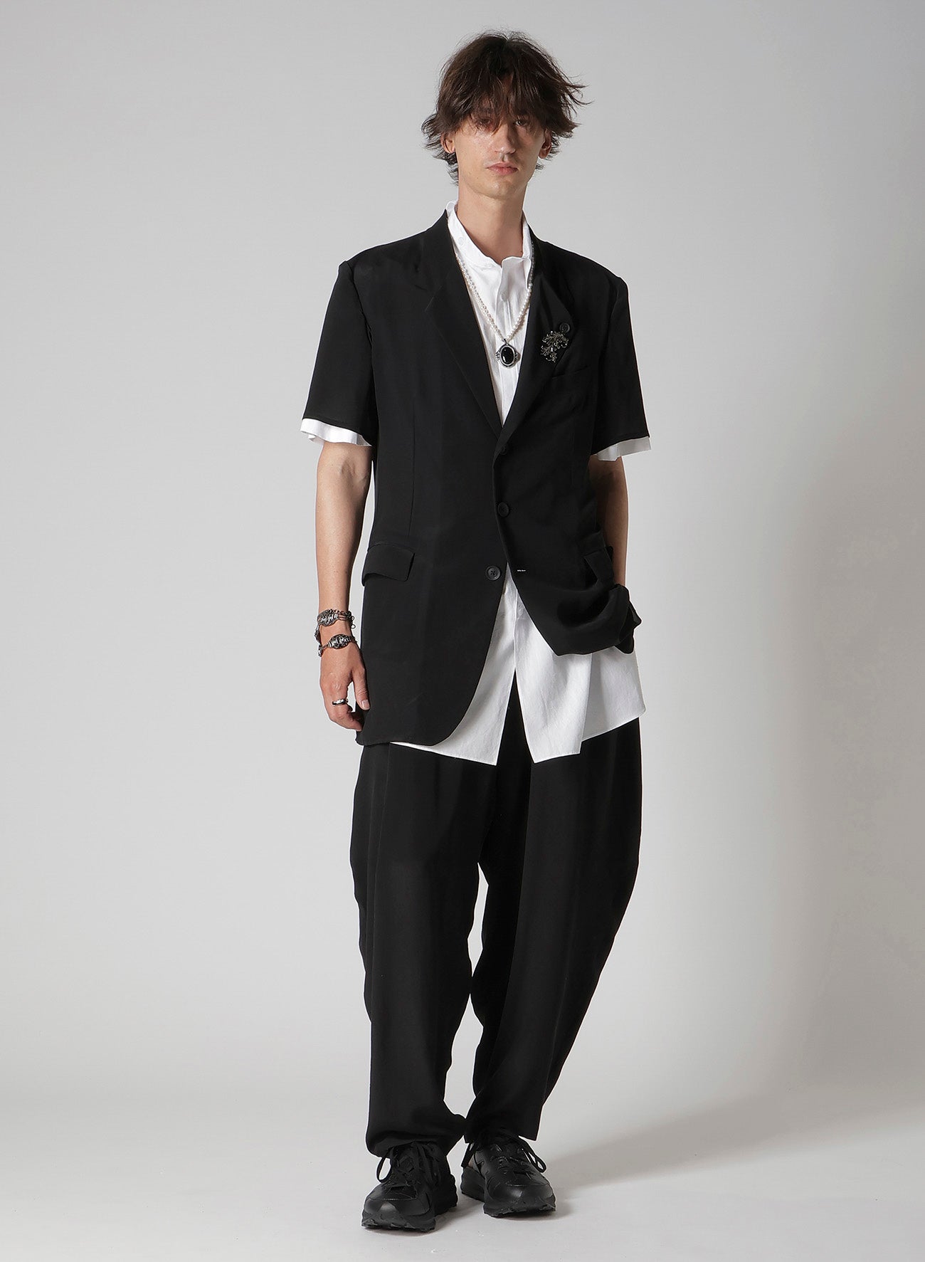 COTTON BROAD ASYMMETRIC LONG BLOUSE