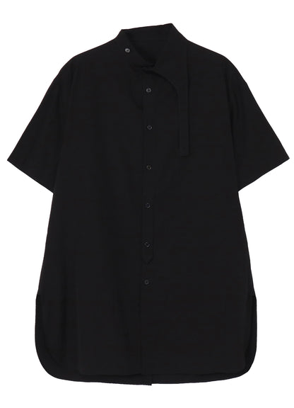 COTTON BROAD ASYMMETRIC LONG BLOUSE