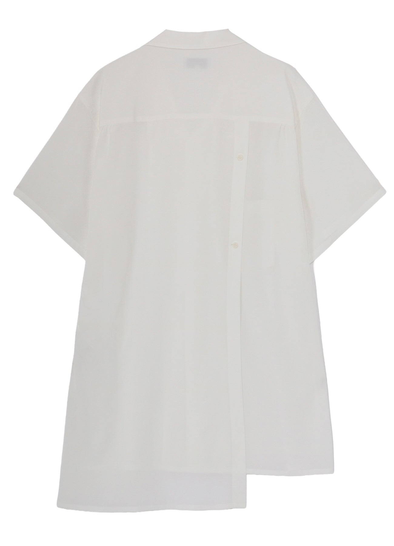 WHITE TA TUXEDO SHORT SLEEVE LAYERED BLOUSE