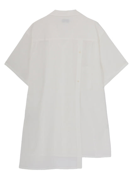 WHITE TA TUXEDO SHORT SLEEVE LAYERED BLOUSE