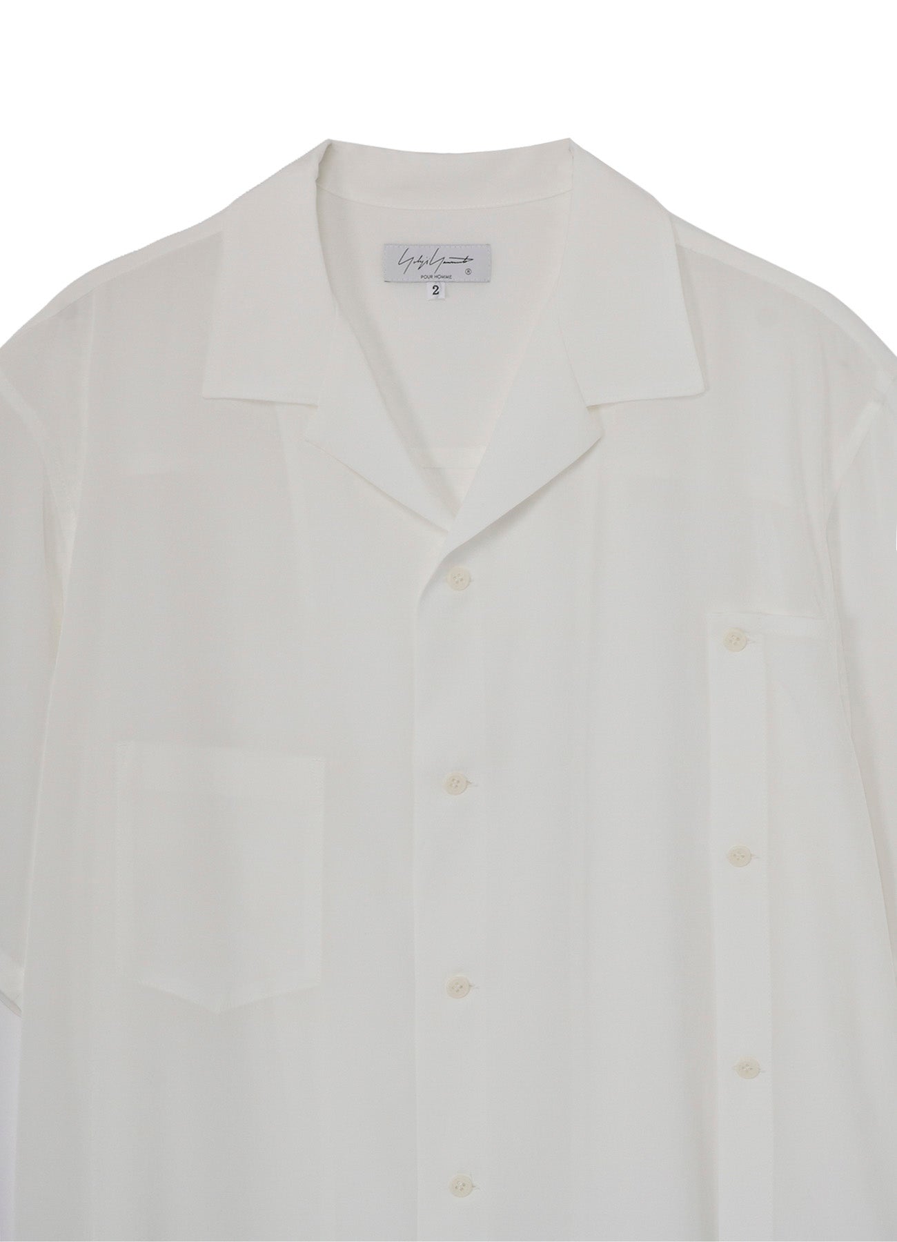 WHITE TA TUXEDO SHORT SLEEVE LAYERED BLOUSE