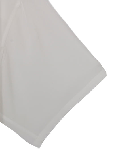 WHITE TA TUXEDO SHORT SLEEVE LAYERED BLOUSE
