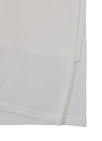 WHITE TA TUXEDO SHORT SLEEVE LAYERED BLOUSE