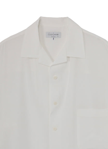 WHITE TA TUXEDO SHORT SLEEVE BLOUSE