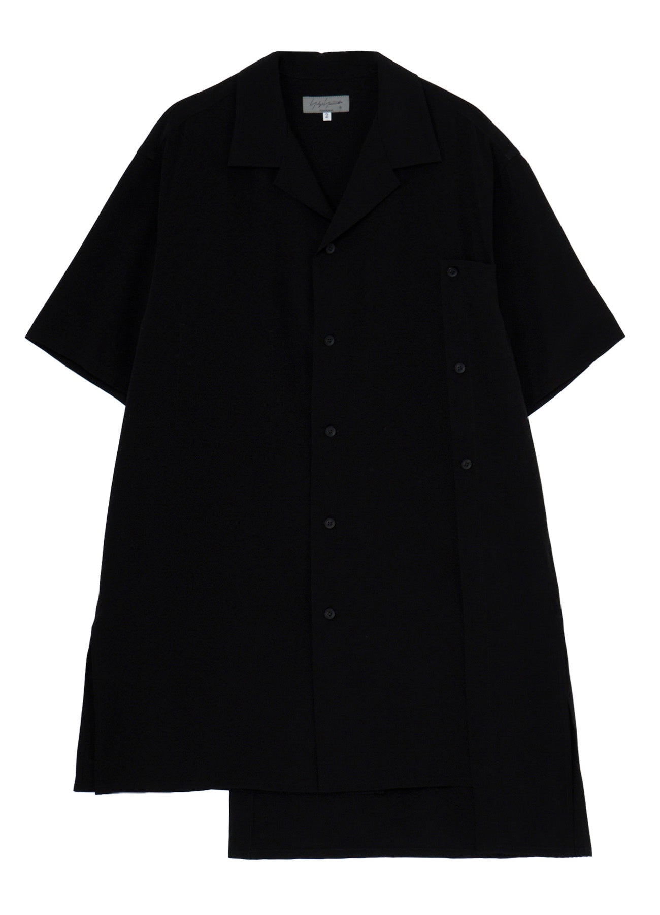 TA TUXEDO SHORT SLEEVE LAYERED BLOUSE